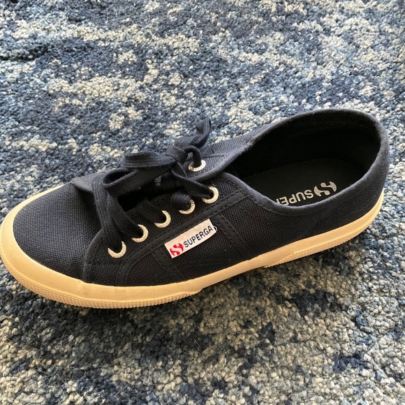 Navy blue Superga tennis shoes - Picture 2 of 12